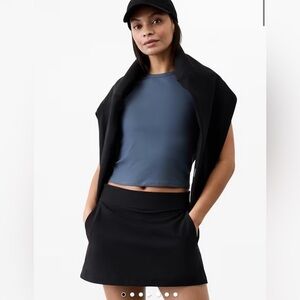 Athleta Brooklyn Mid Rise Skort in Black Size 14